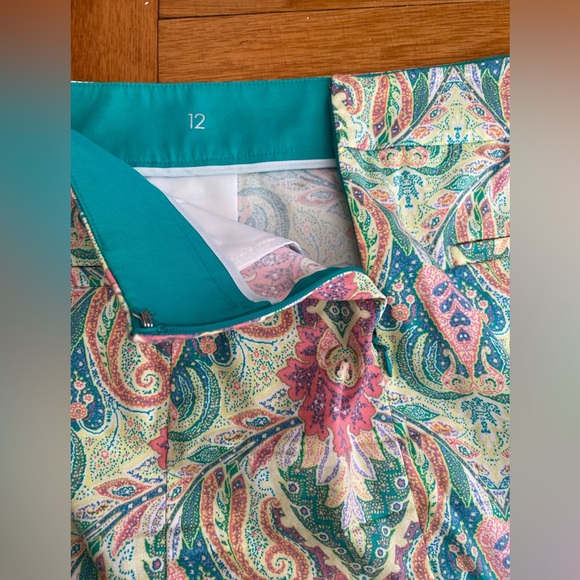 Ann Taylor Loft Madison Skirt Pink Blue White Size 12 - Picture 8 of 10